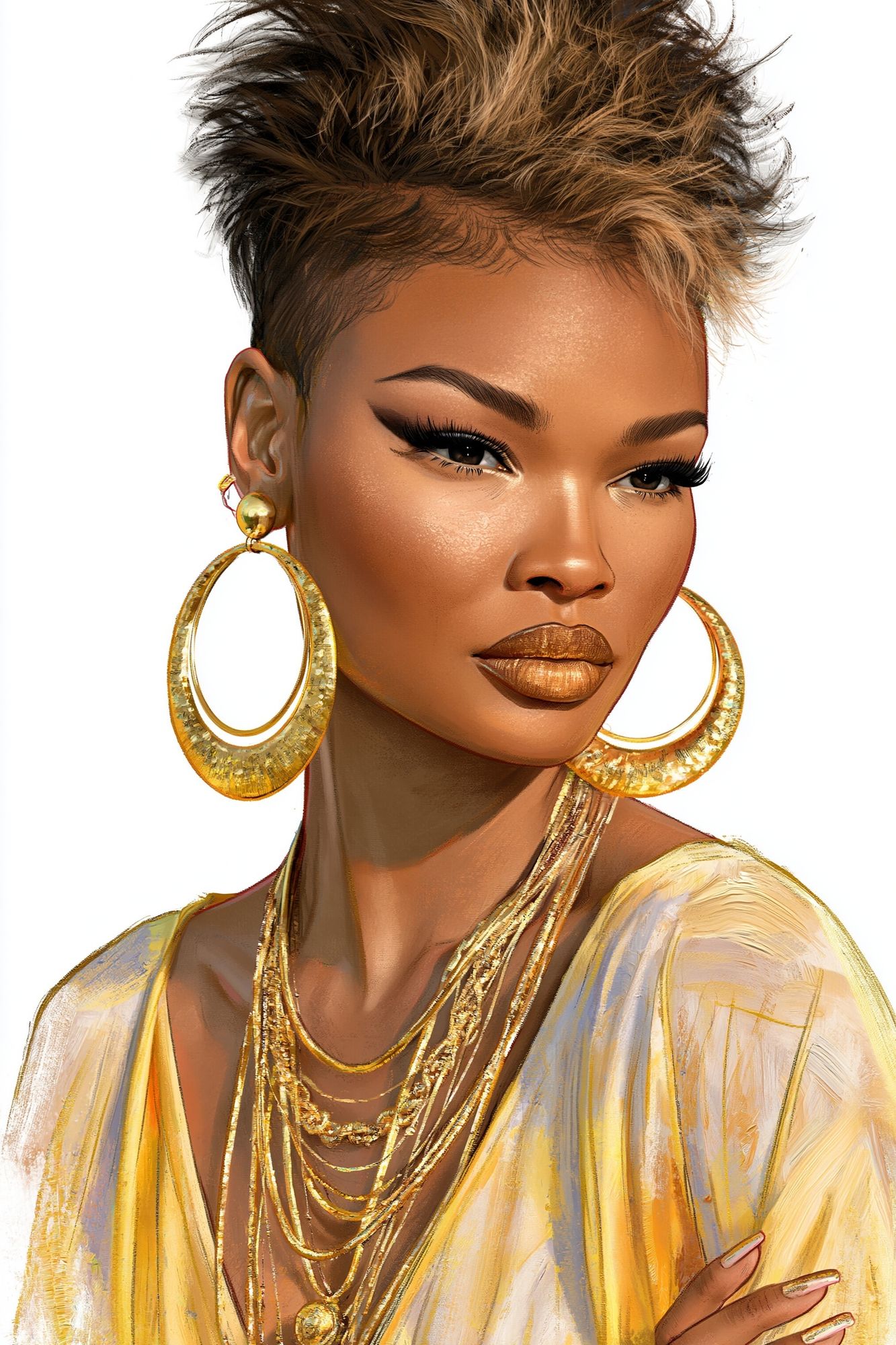 Elegant Portrait Illustration Poster. poster detail