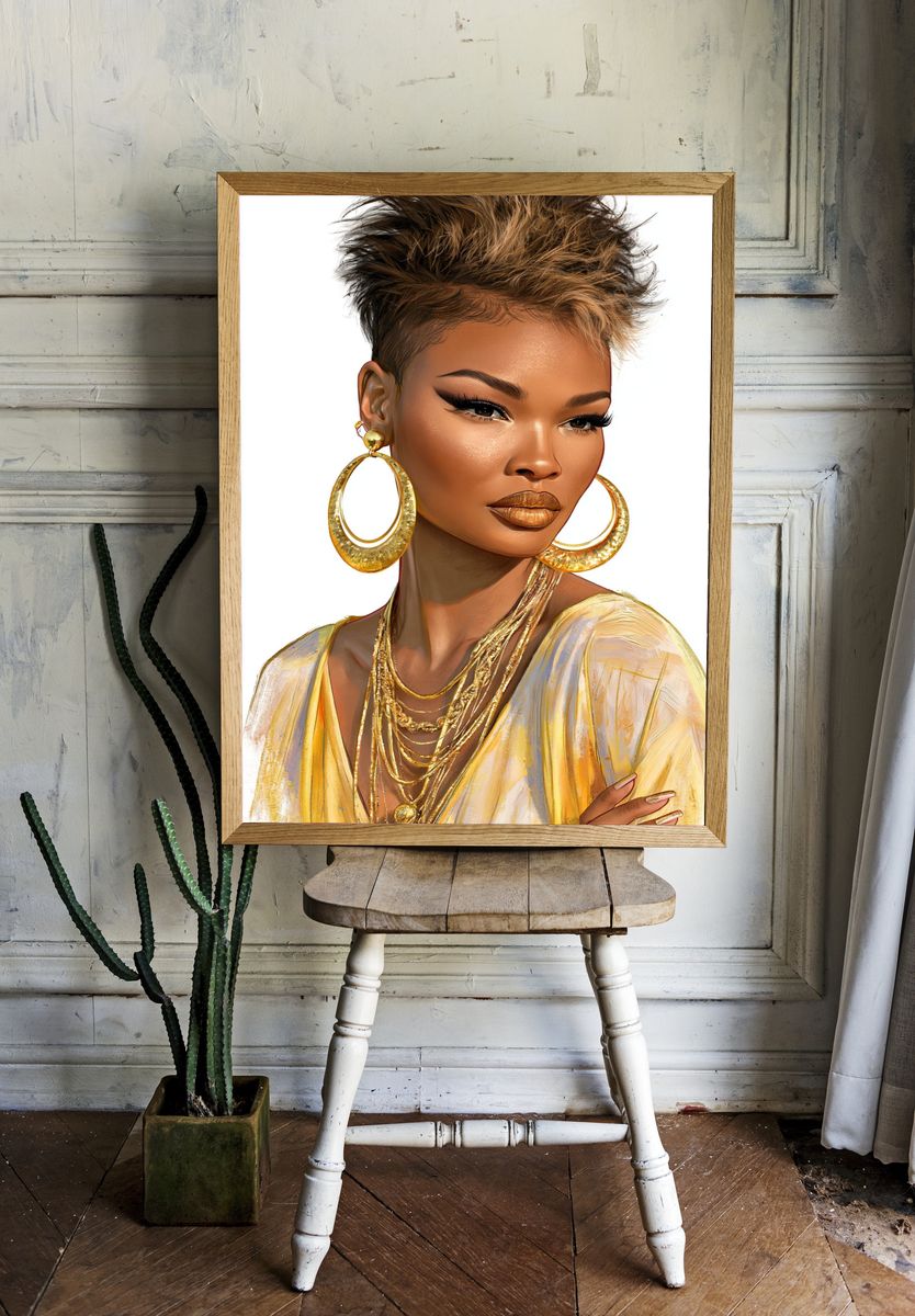 Elegant Portrait Illustration Poster. room preview