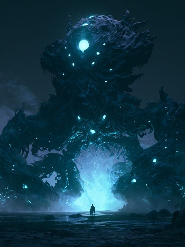 Cosmic Leviathan Digital Art Poster. poster — illustration art