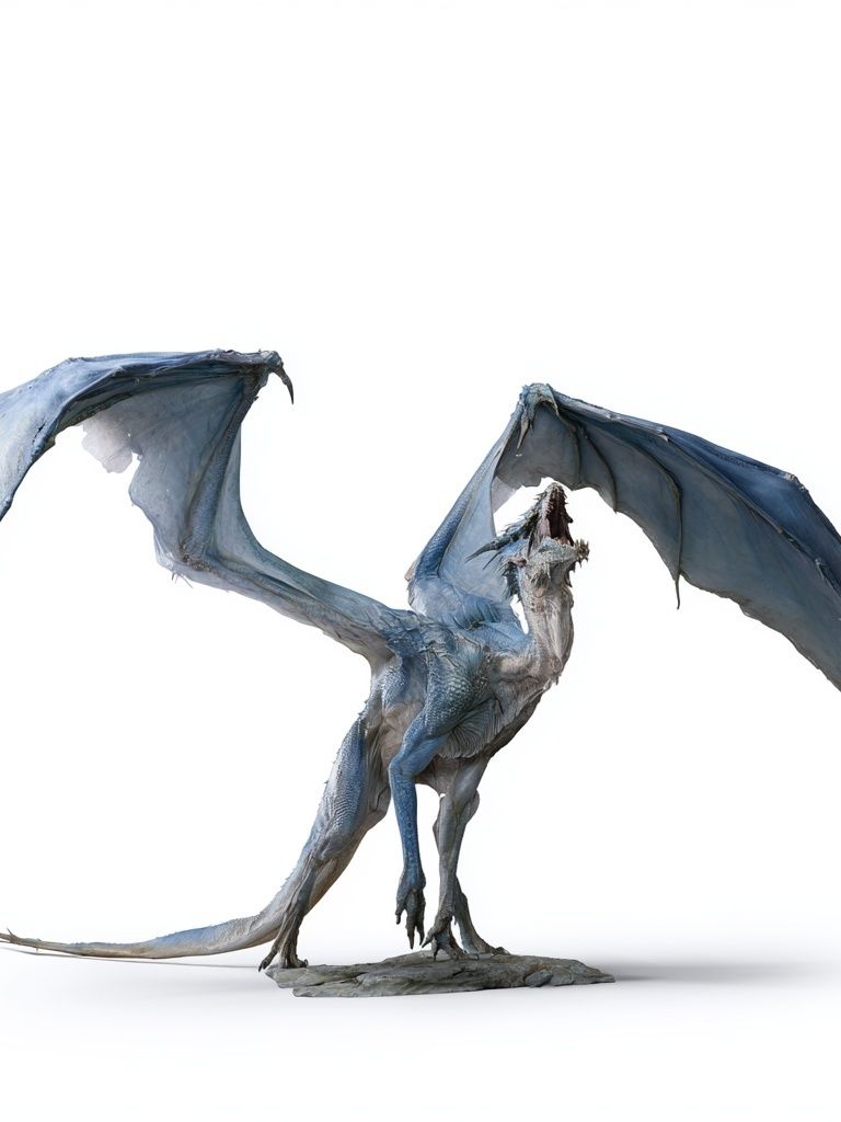 Blue Dragon Fantasy Illustration Poster. poster — illustration art