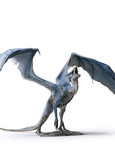 Blue Dragon Fantasy Illustration Poster. poster
