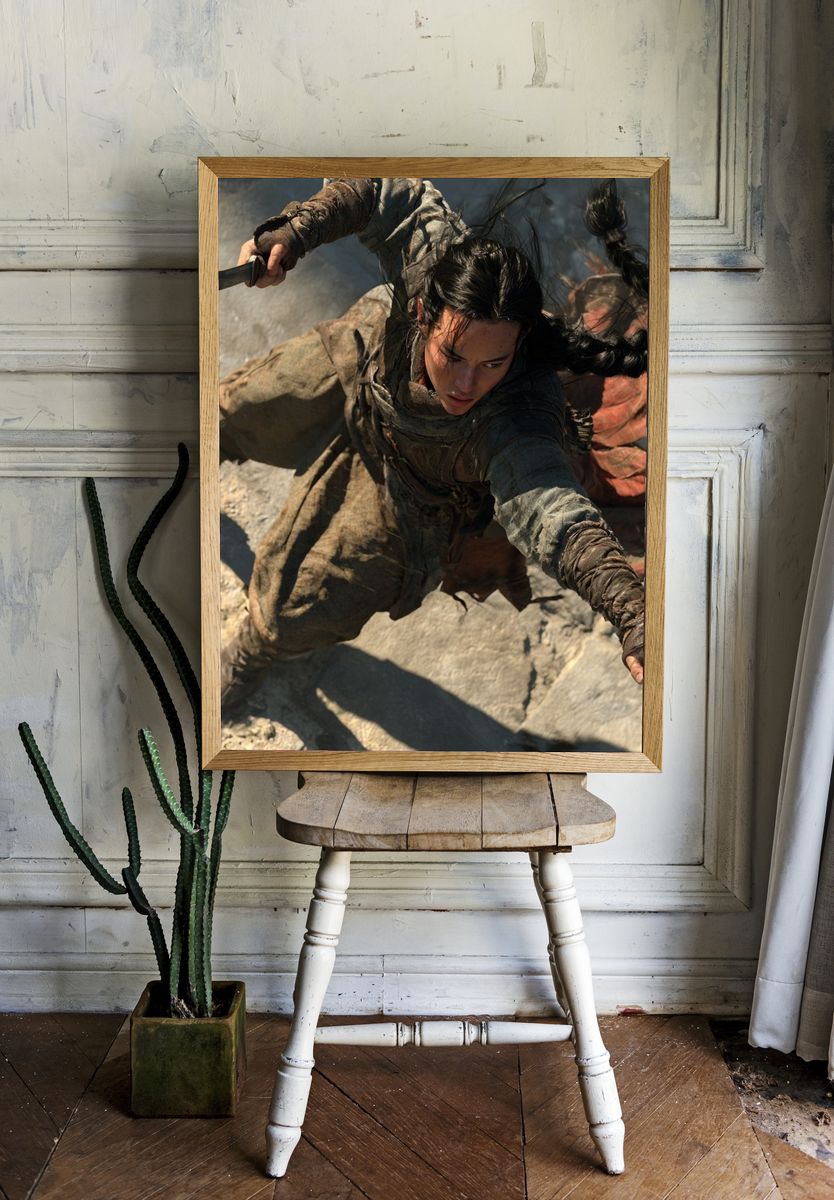 Action Hero Climbing Scene Poster. — room view 1