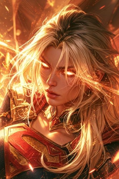 Blazing Heroine Digital Art Poster. poster