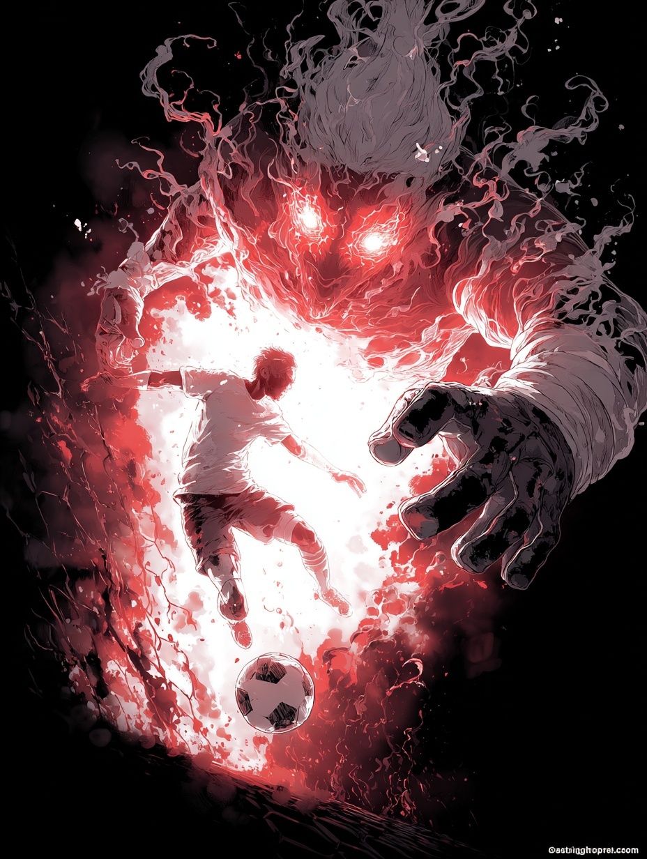 Demon Soccer Clash Illustration Poster. poster detail