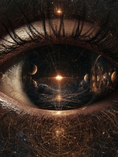 Cosmic Eye Surrealism Print. poster
