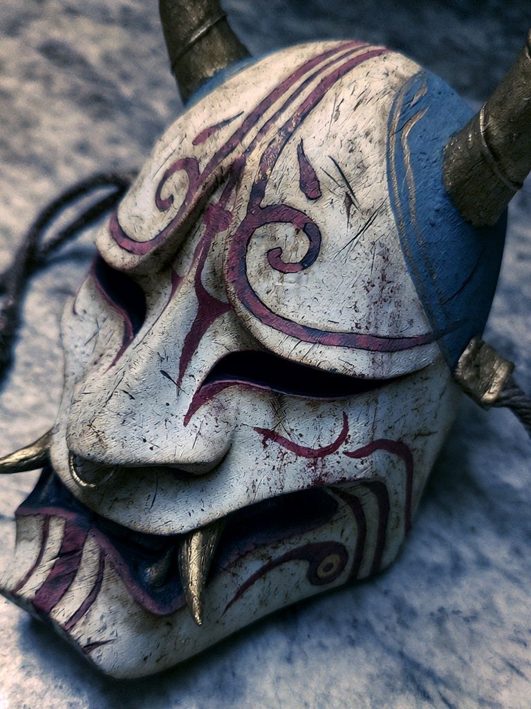 Demon Mask Digital Art Print. poster — illustration art