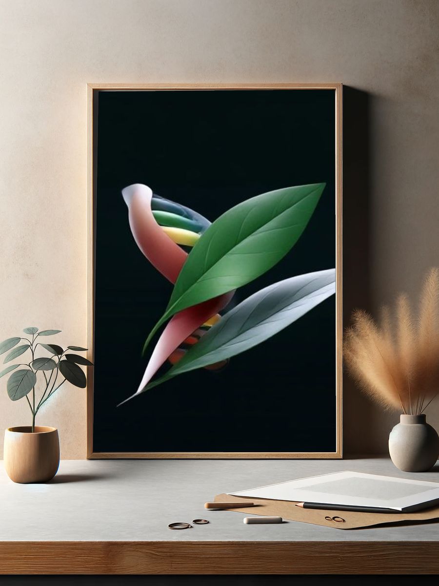 Leaf DNA Abstract Poster. — room view 2