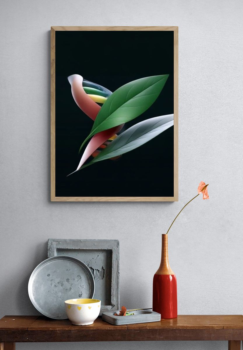 Leaf DNA Abstract Poster. — room view 3