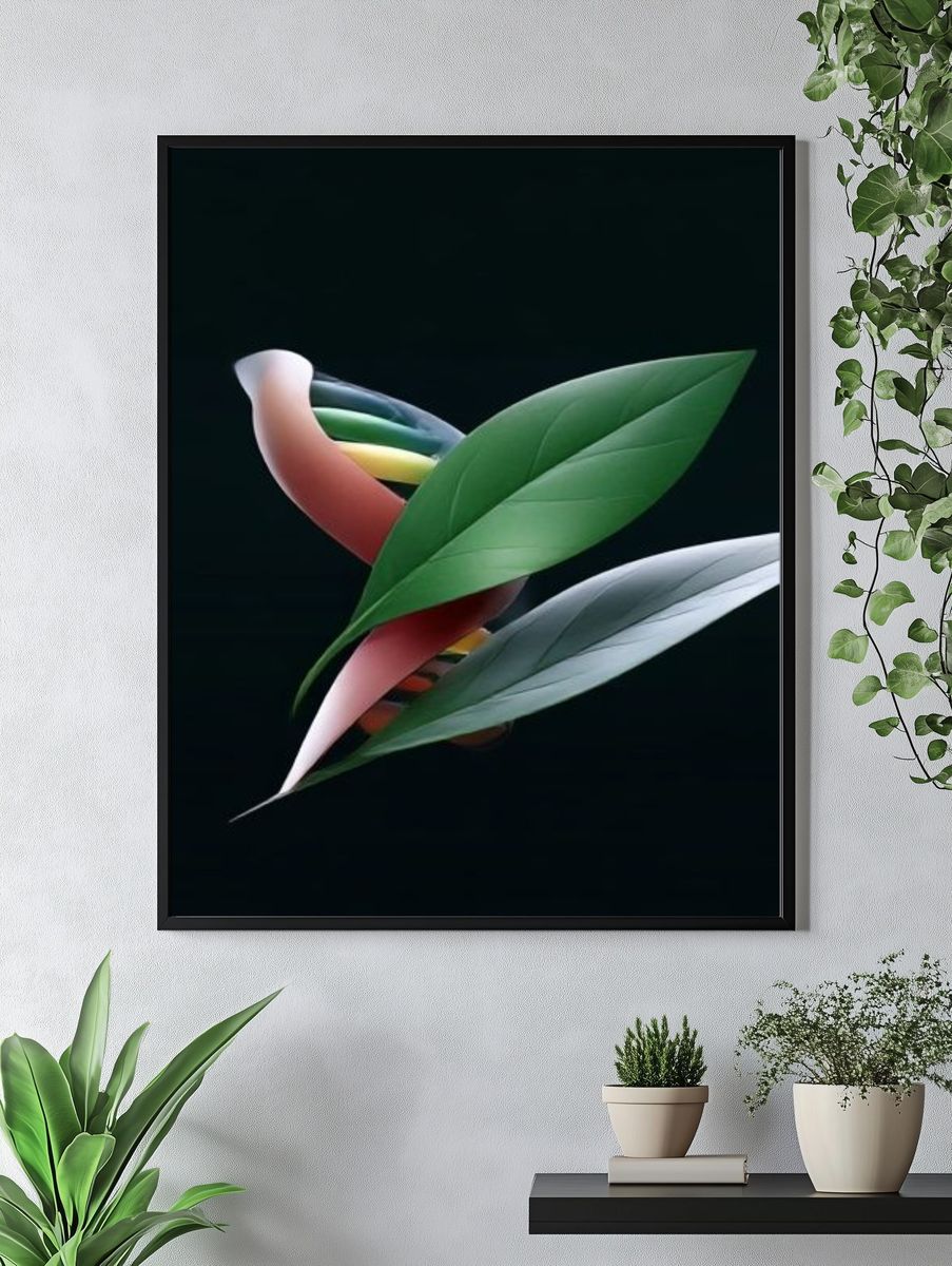 Leaf DNA Abstract Poster. — room view 4