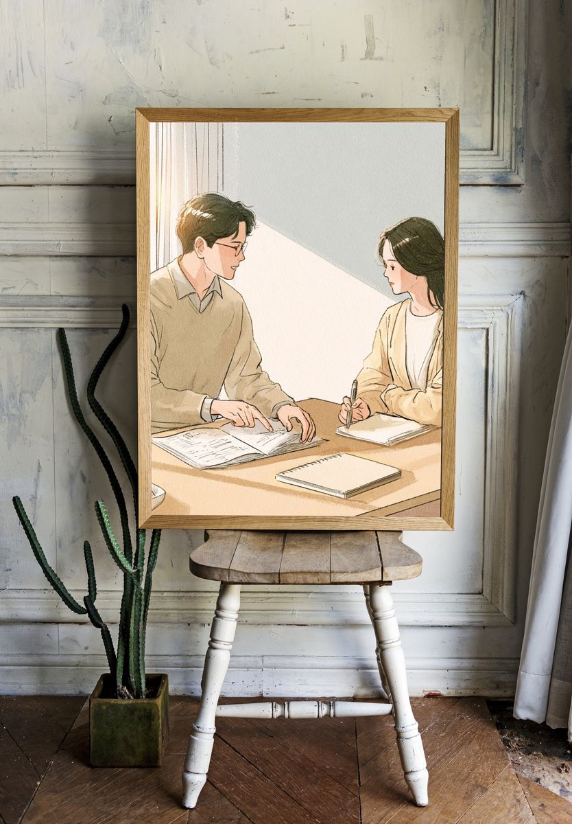 Study Session Illustration Poster. room preview