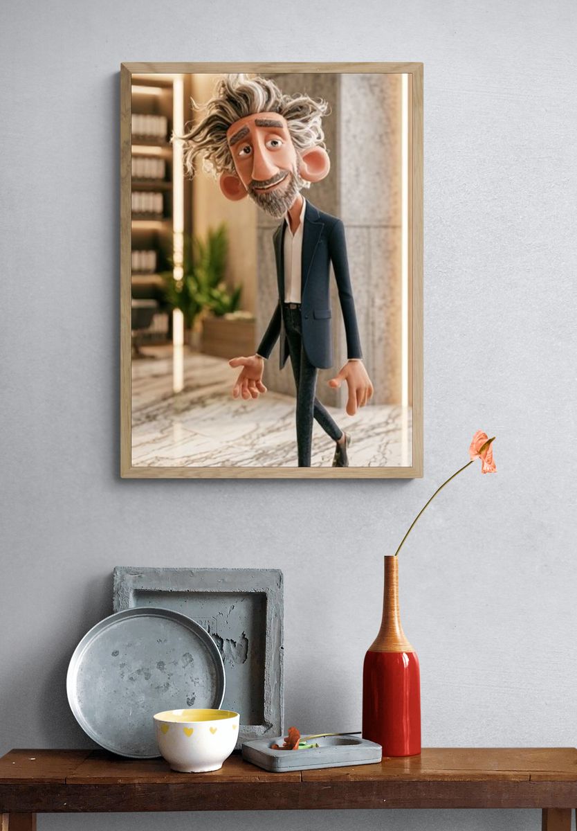 Stylized Character Portrait Poster. — room view 3