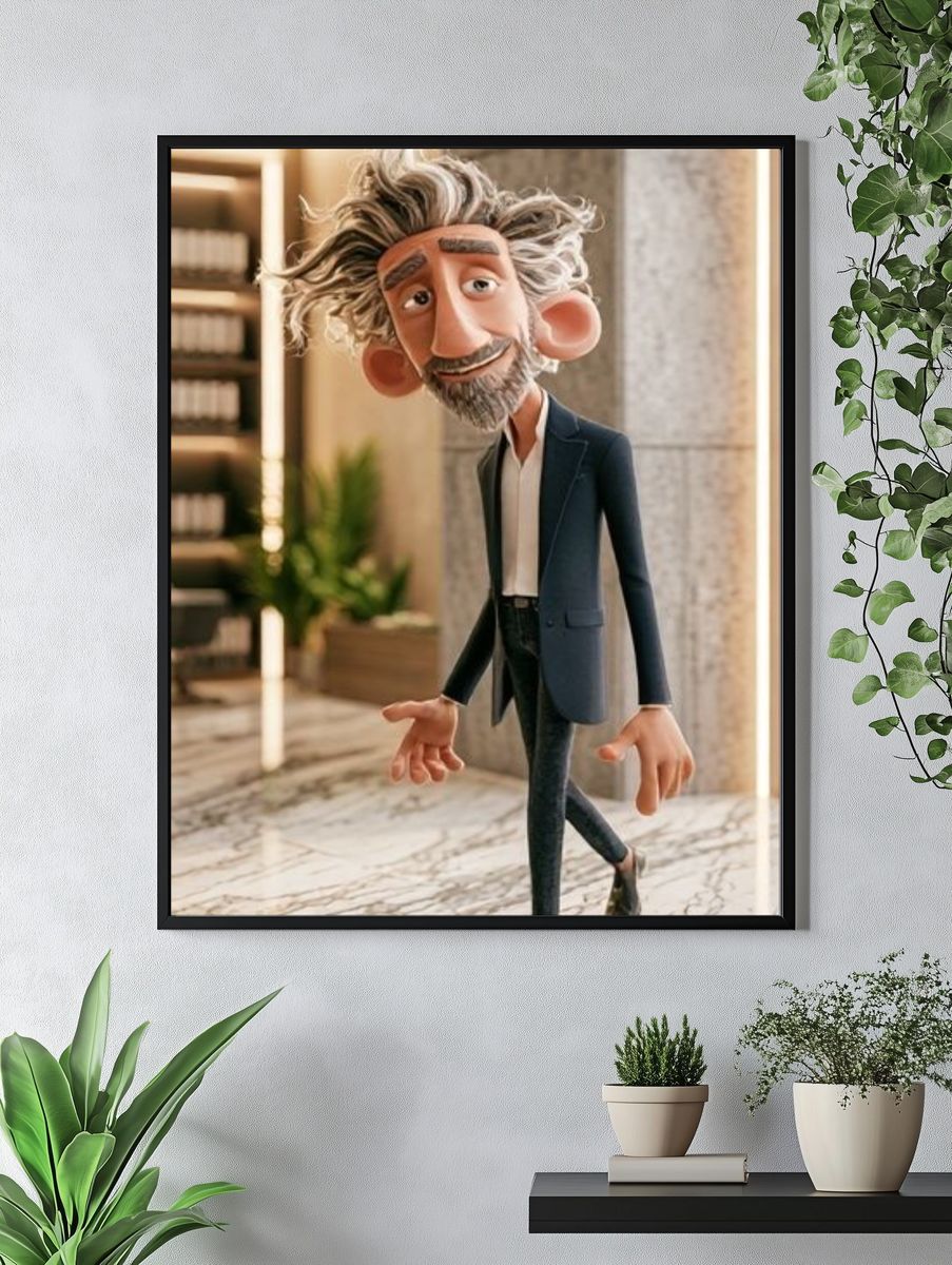 Stylized Character Portrait Poster. — room view 4