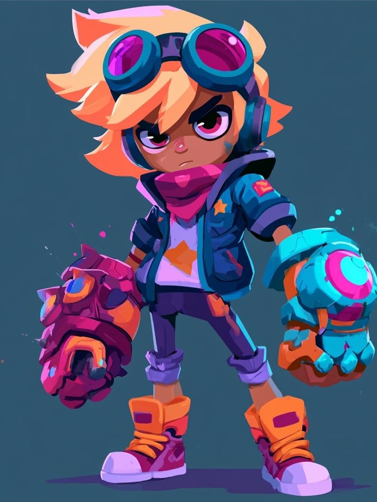 Cyberpunk Kid Illustration Poster. poster — illustration art