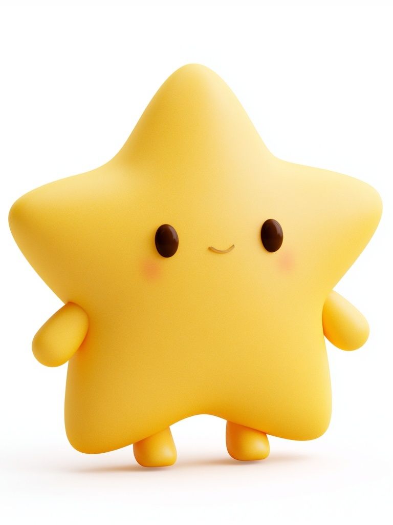 Cute Yellow Star Illustration Poster. poster — illustration art
