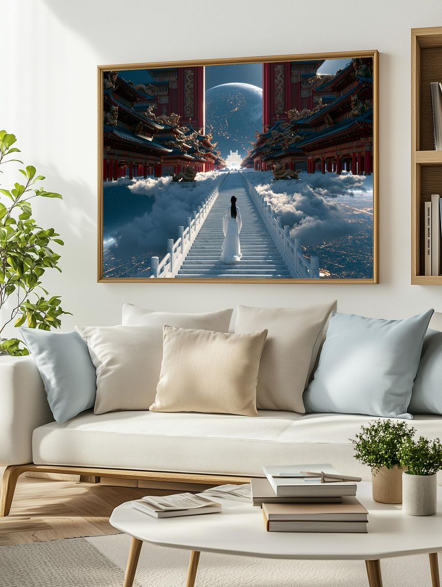 Celestial Temple Dreamscape Print. — room view 2