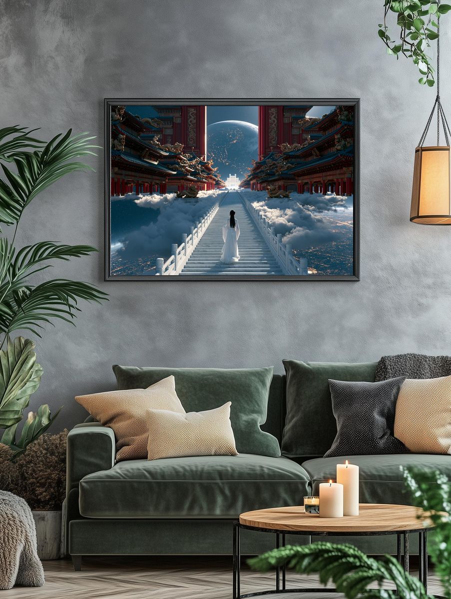 Celestial Temple Dreamscape Print. — room view 4