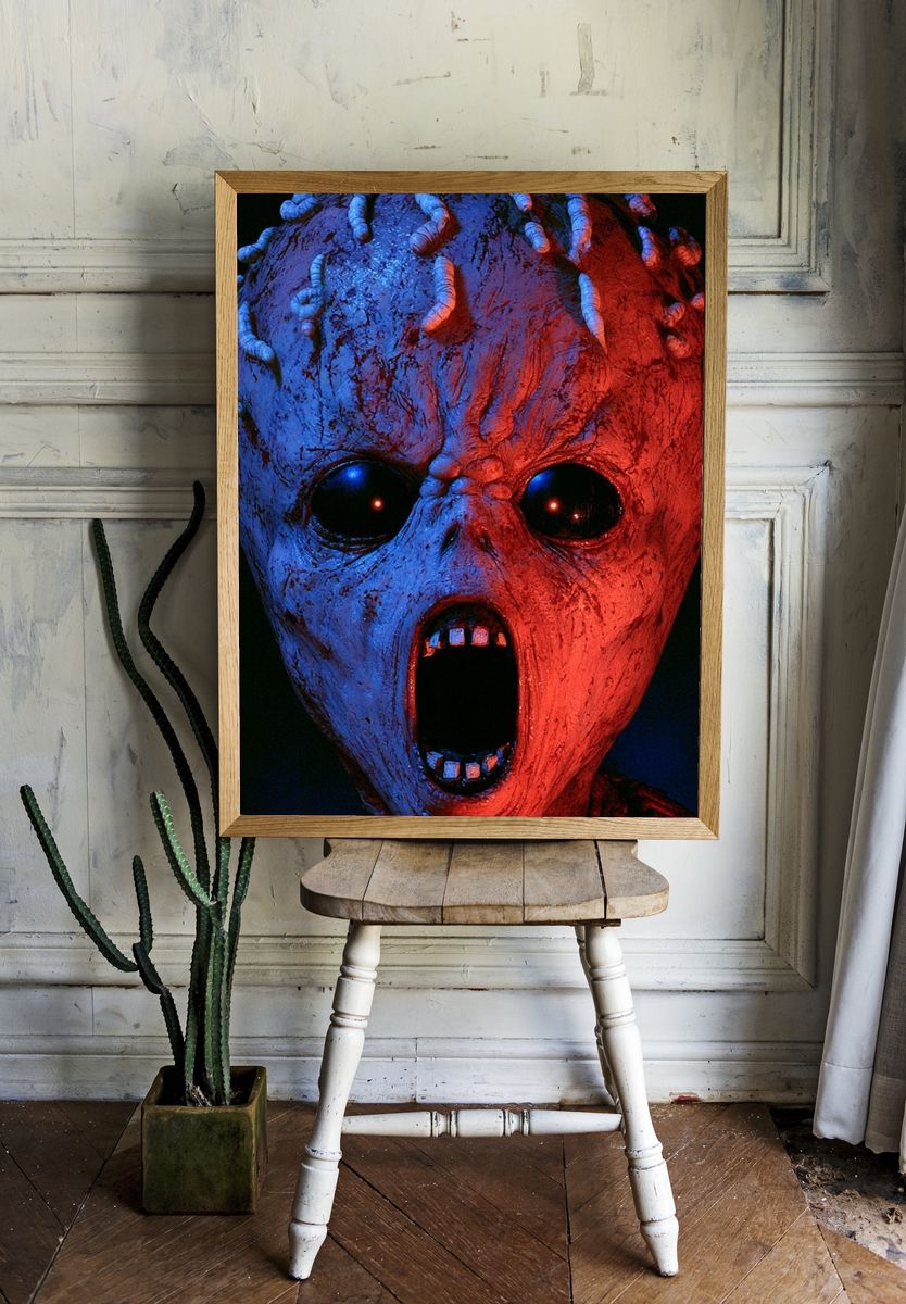Demonic Mask Horror Poster. room preview