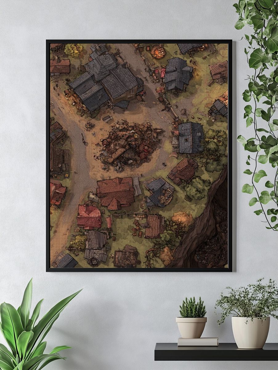 Fantasy Village Overhead Print. — room view 4