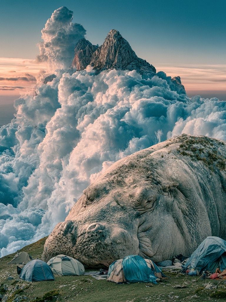 Dreamlike Mountain Giant Print. poster detail