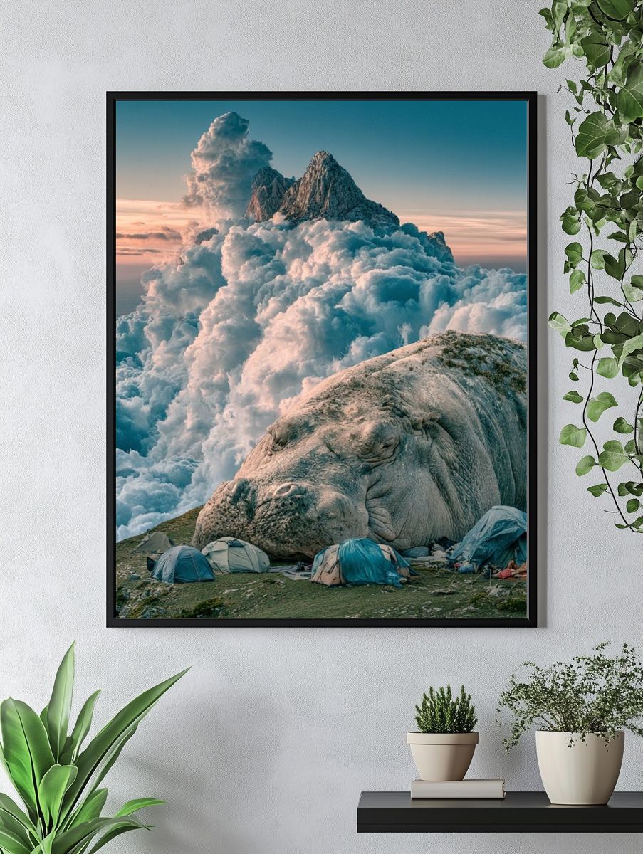 Dreamlike Mountain Giant Print. — room view 4
