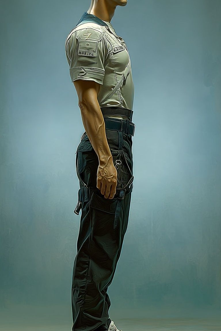 Side Profile Soldier Illustration Print. poster detail