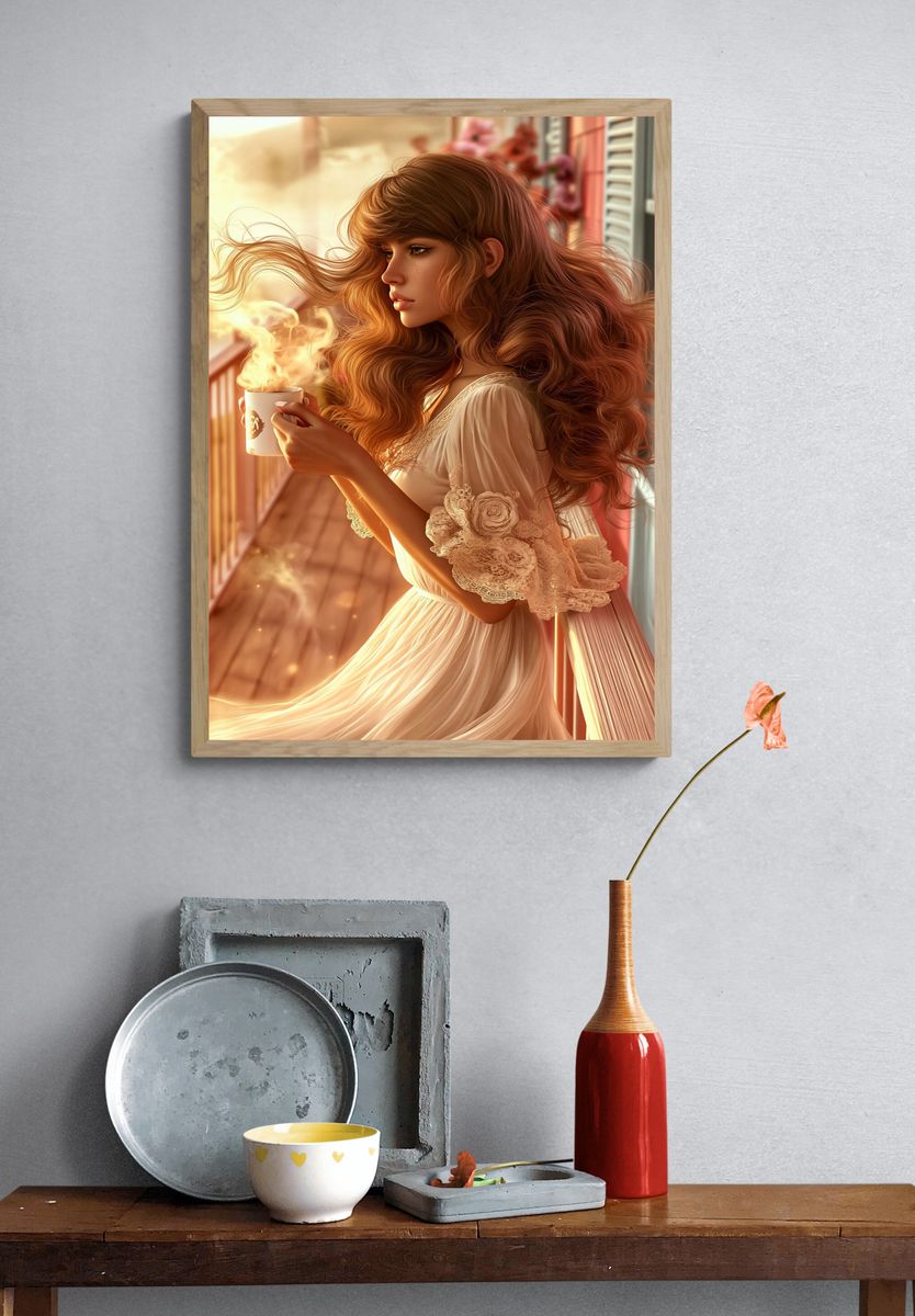Dreamy Morning Portrait Print. — room view 3