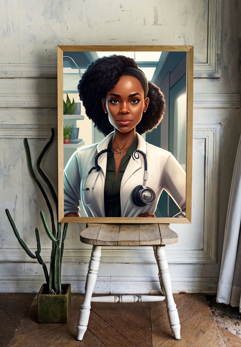 Confident Doctor Portrait Poster. room preview