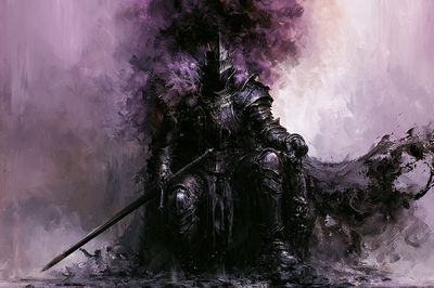 Dark Knight Throne Illustration Poster.