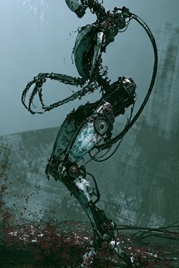 Cybernetic Figure Illustration Poster. poster — illustration art