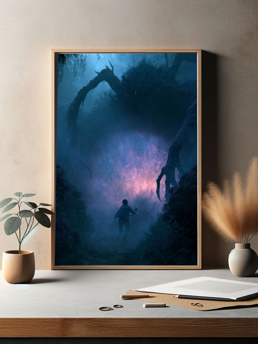 Forest Monster Encounter Illustration Poster. — room view 2