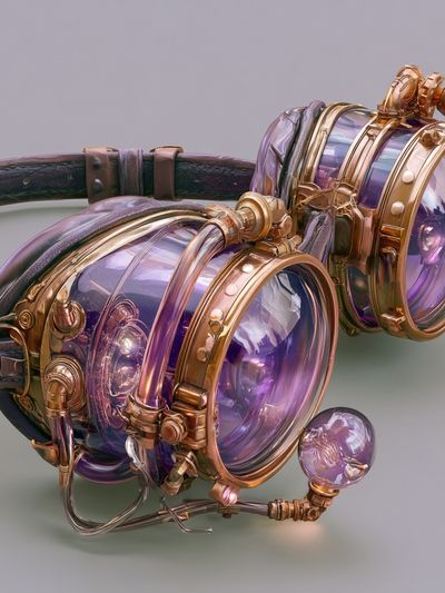 Steampunk Goggles Illustration Poster. poster