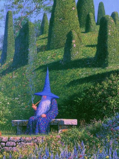 Wizard Garden Illustration Poster. poster