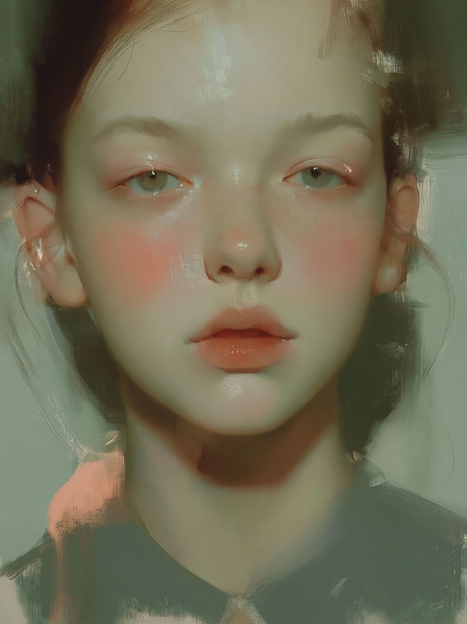 Dreamy Portrait Illustration Poster. poster — illustration art