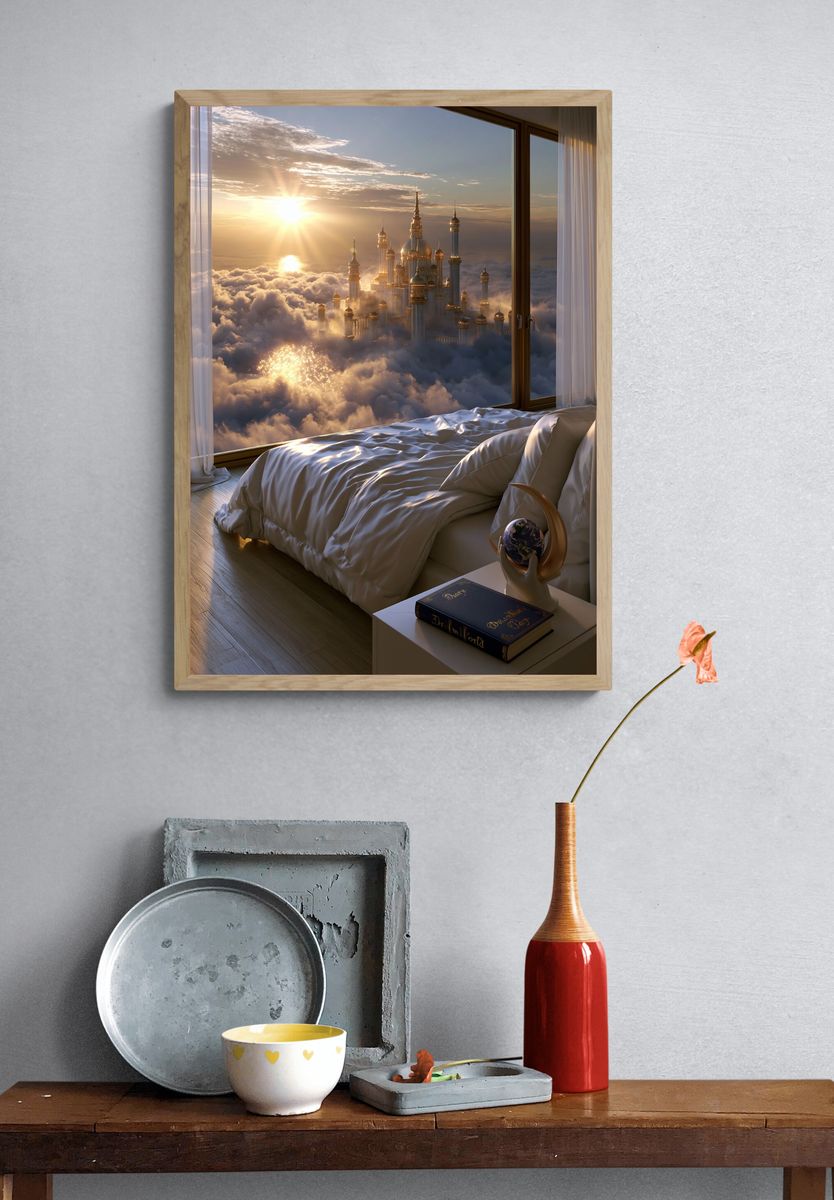 Cosmic Beast Digital Art Poster. — room view 3