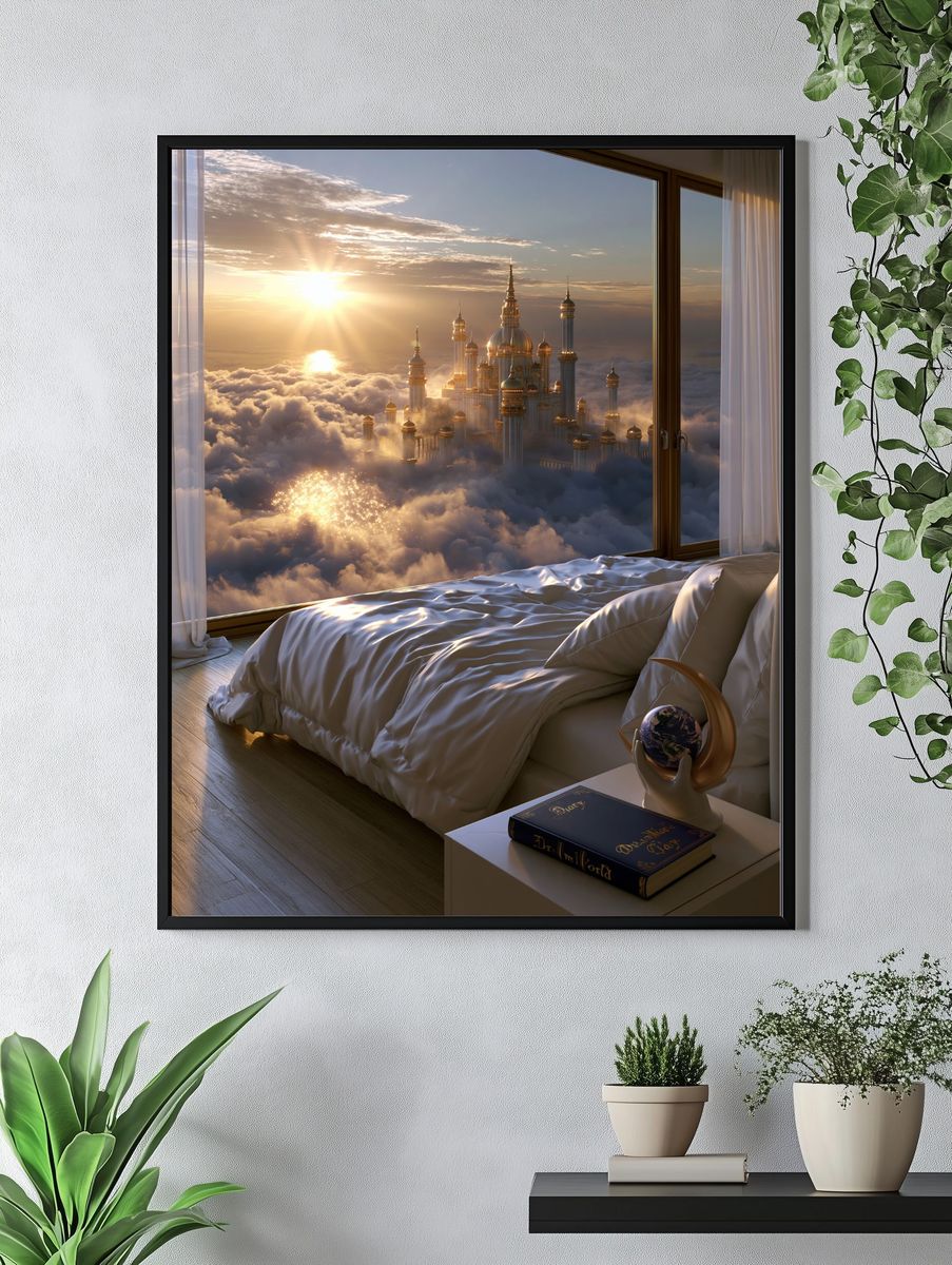 Cosmic Beast Digital Art Poster. — room view 4