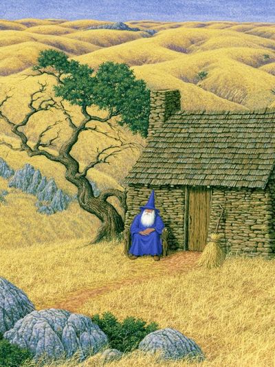Wizard Cottage Landscape Print.
