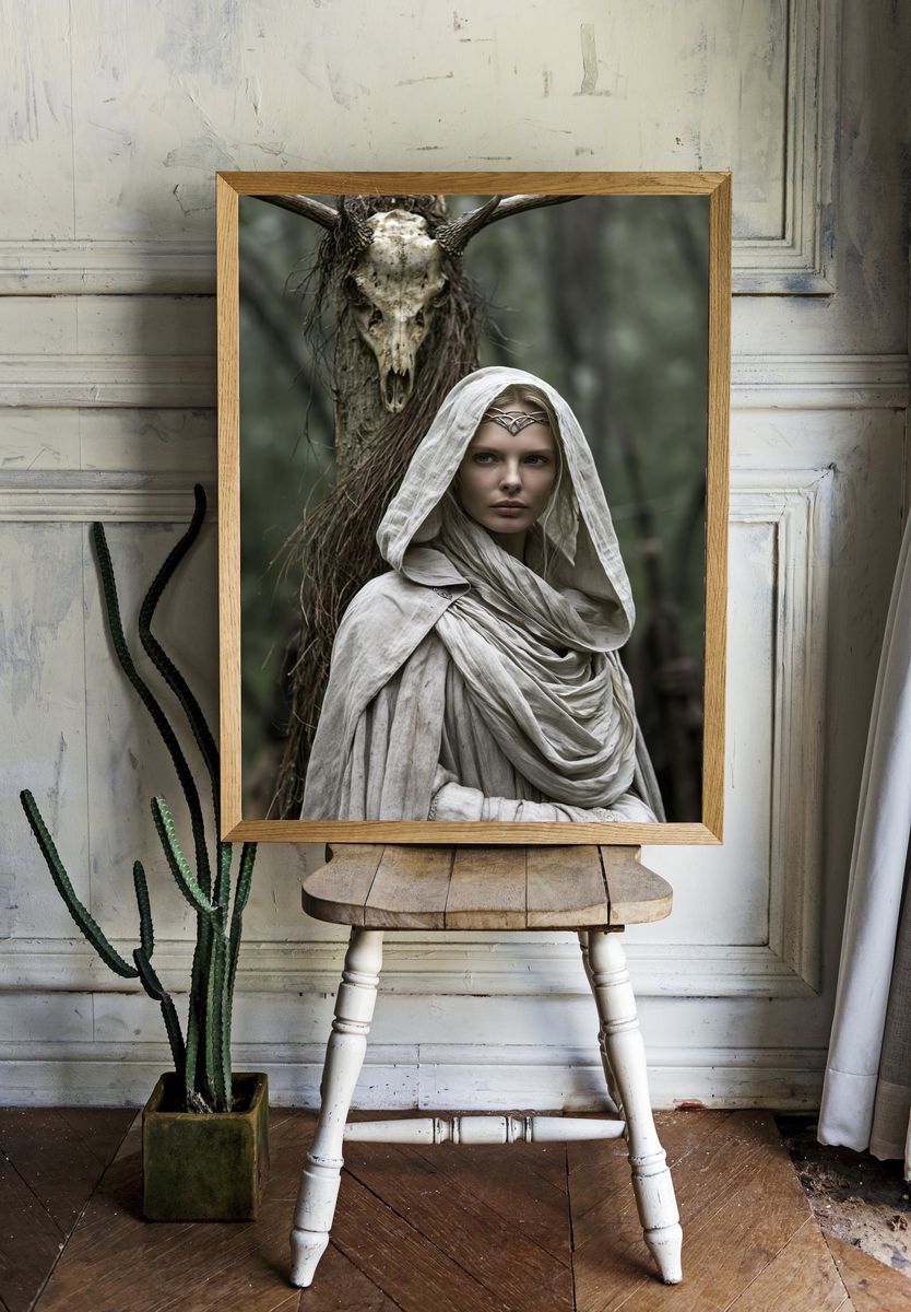 Forest Sorceress Fantasy Poster. room preview