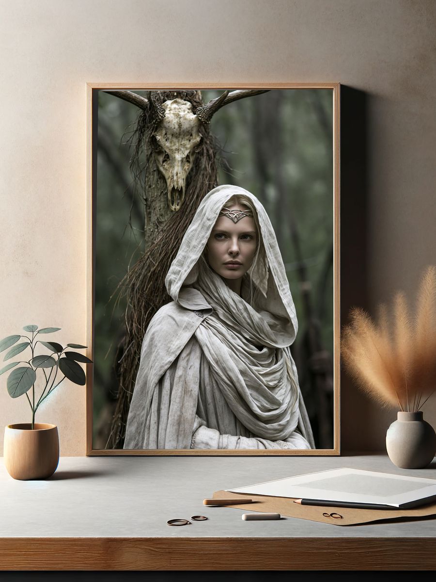 Forest Sorceress Fantasy Poster. — room view 2