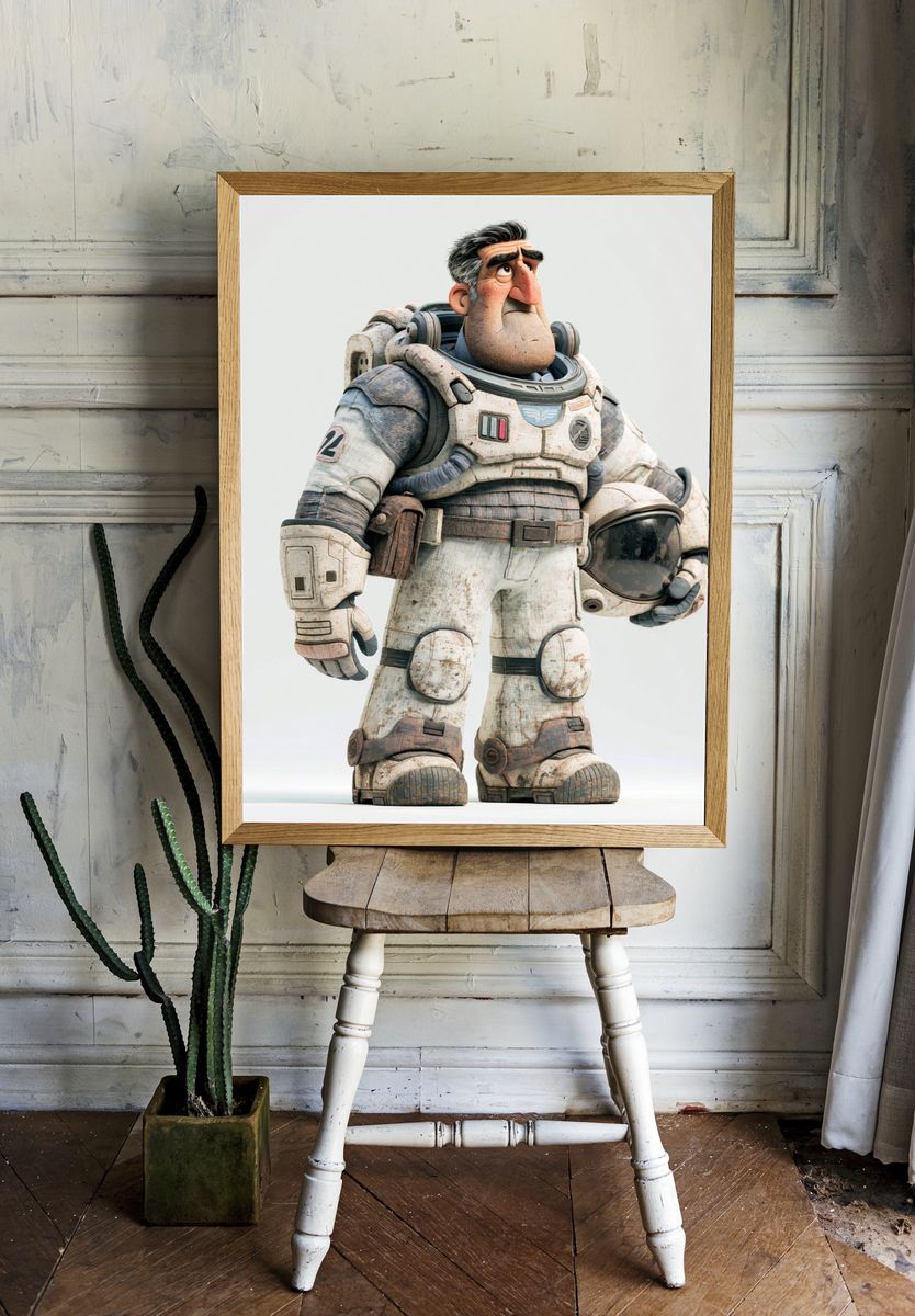 Astronaut Character Illustration Poster. room preview