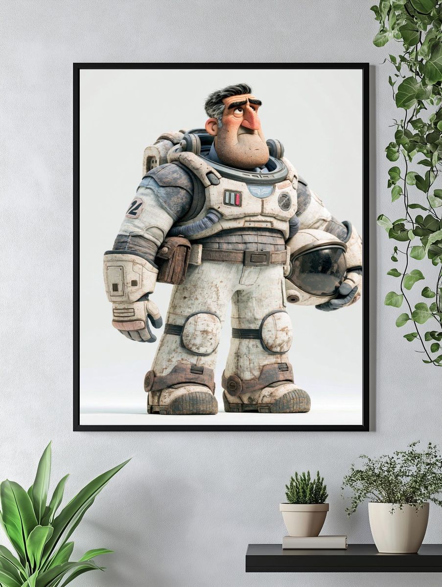 Astronaut Character Illustration Poster. — room view 4