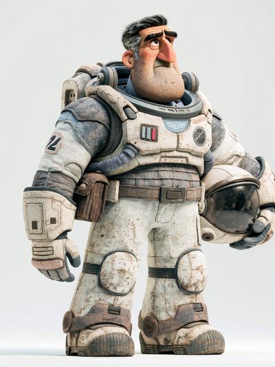 Astronaut Character Illustration Poster.