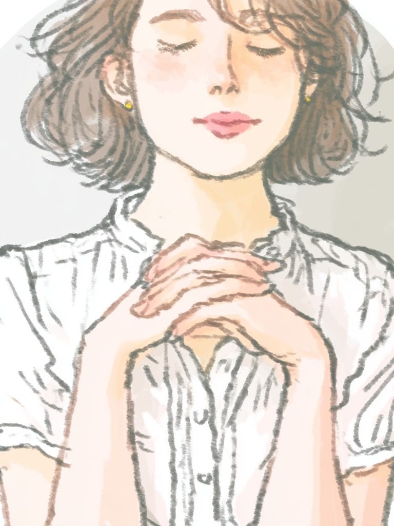 Serene Woman Portrait Print. poster detail