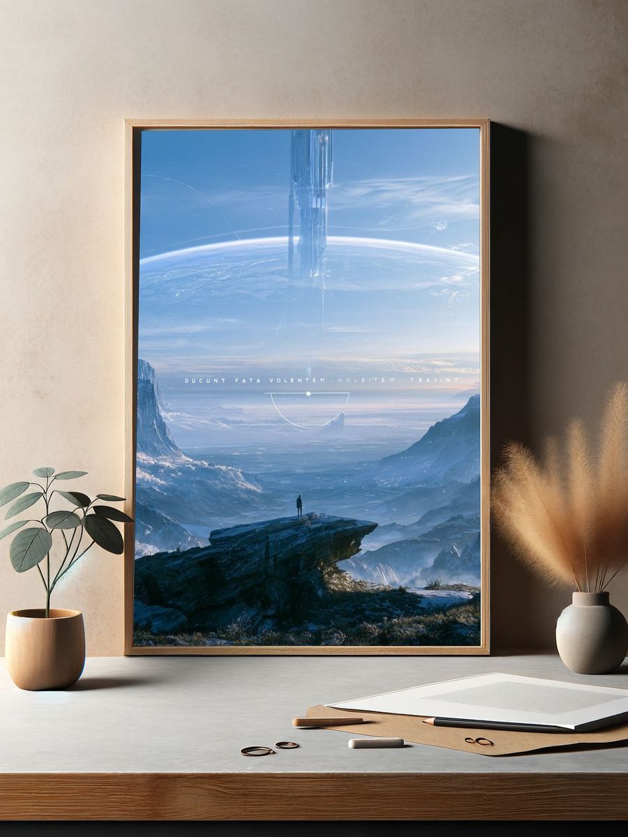 Sci-Fi Landscape Digital Art Poster. — room view 2