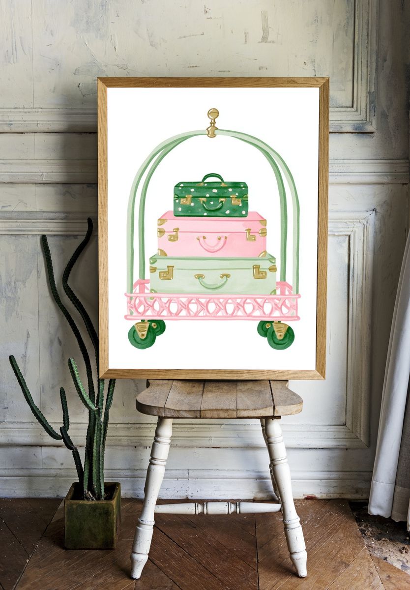 Mysterious Hooded Figure — Gothic Print. room preview