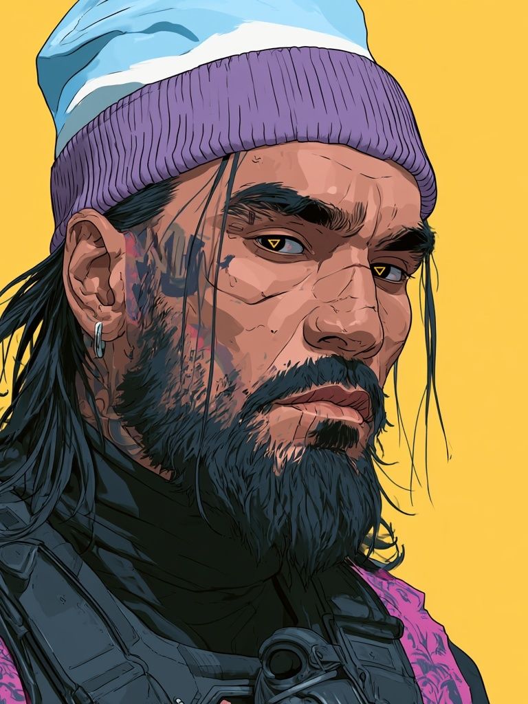 Cyberpunk Portrait Illustration Poster. poster — illustration art