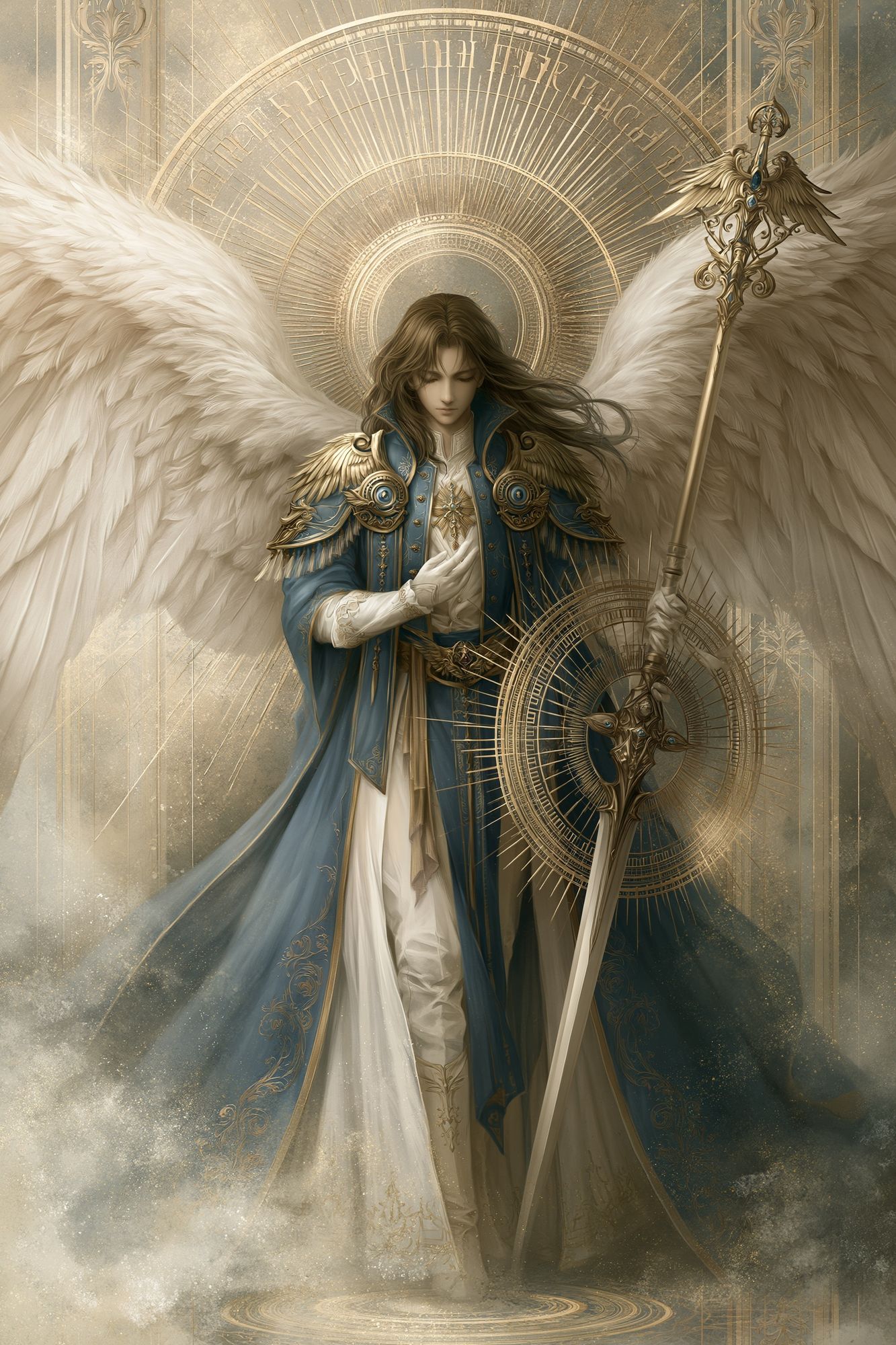 Celestial Angel Fantasy Print. poster detail