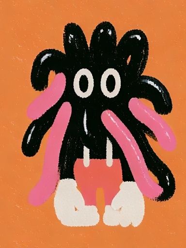 Playful Monster Illustration Poster. poster detail