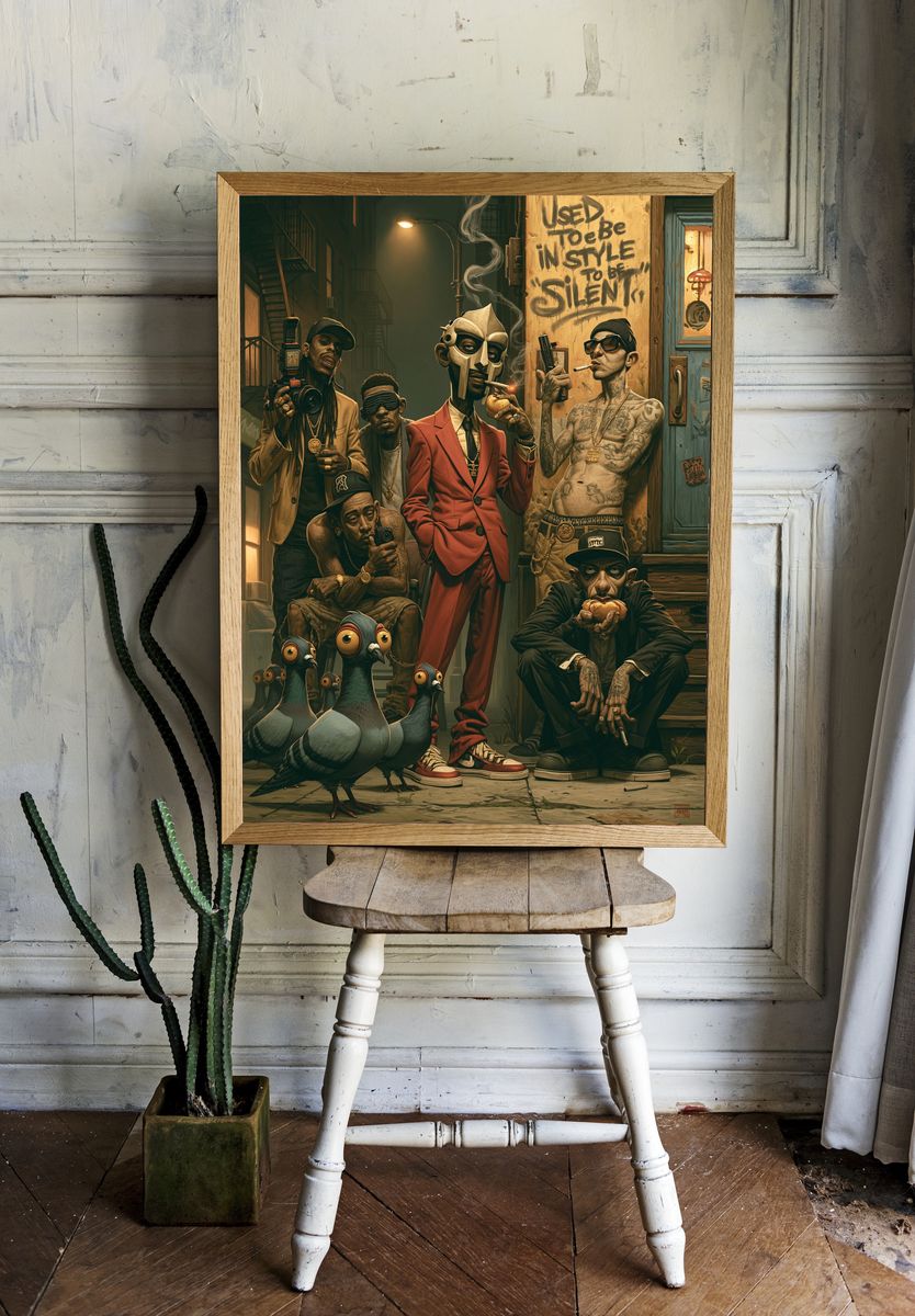 Urban Surreal Crew Illustration Poster. room preview