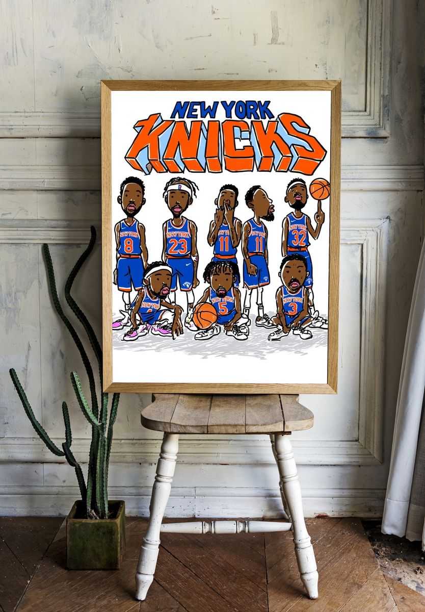 New York Knicks Cartoon Poster. room preview