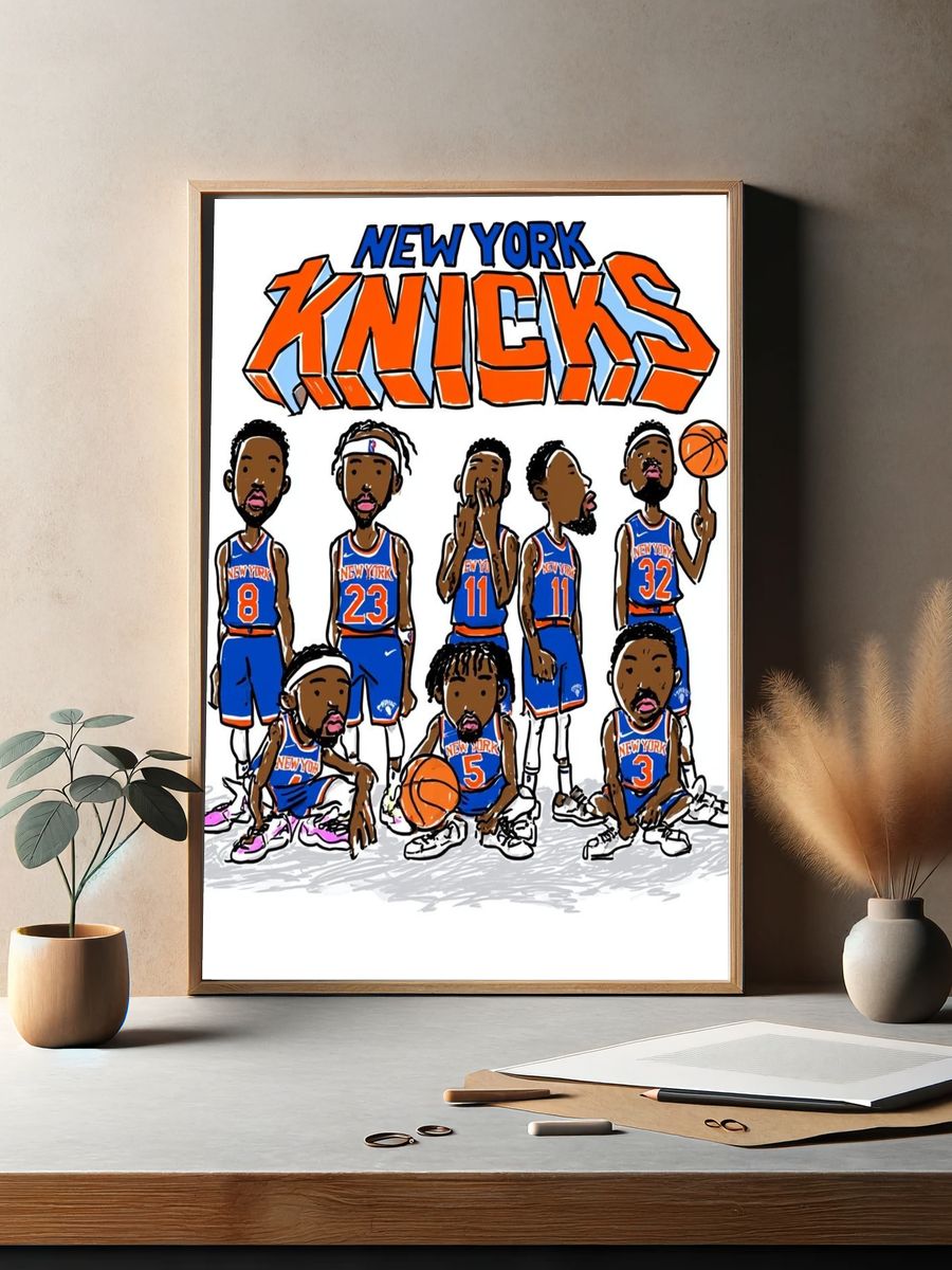 New York Knicks Cartoon Poster. — room view 2